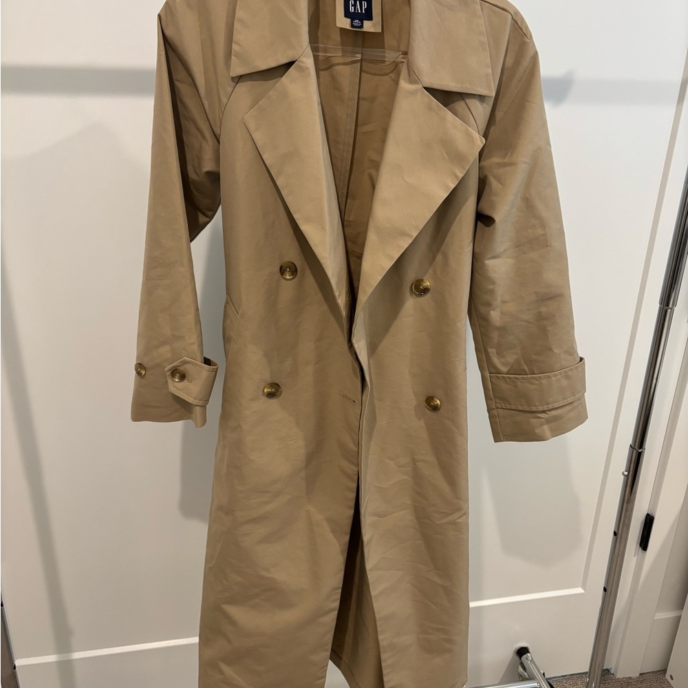 GAP Women's Classic Beige Trench Coat SZ XS PETITE